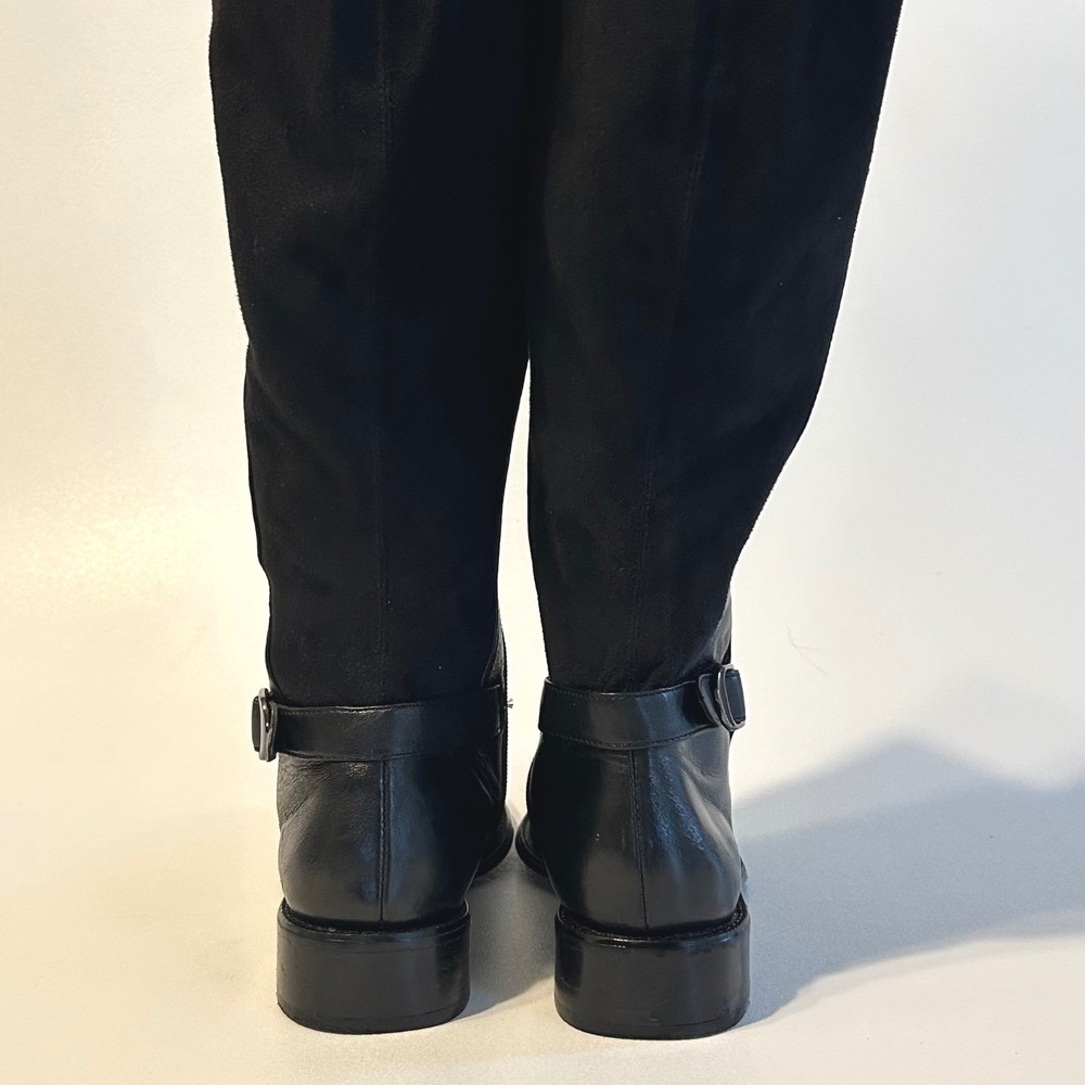 Van Eli Black Leather Tall Zip‎ Up Boots Women's 7.5M Riding Style - Picture 4 of 7